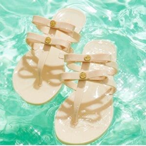 NIB Lilly Pulitzer Nude Harlow sandals women’s 10